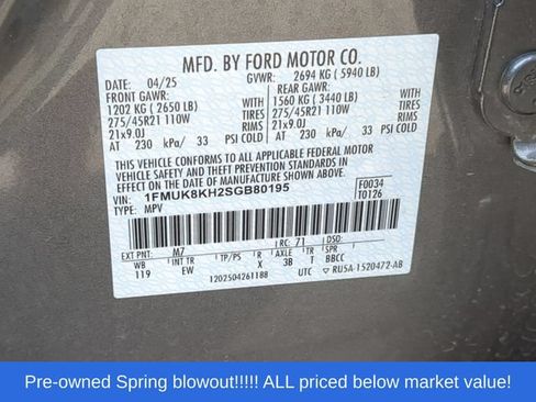 Used 2025 Ford Explorer ST-Line w/ ST-Line Street Pack AWD/4WD image 52