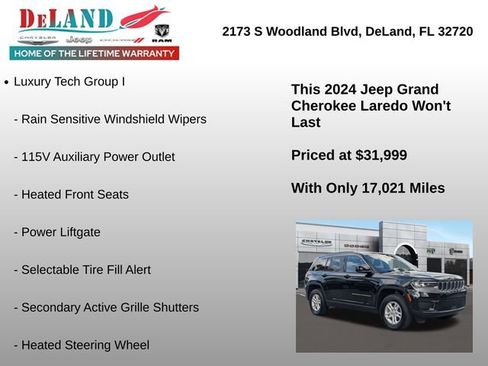 Used 2024 Jeep Grand Cherokee Laredo w/ Luxury Tech Group I image 12