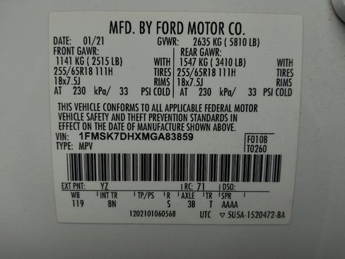 Used 2021 Ford Explorer XLT image 33