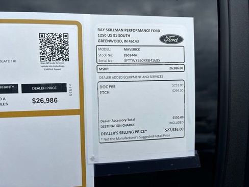 Certified 2024 Ford Maverick XL w/ Equipment Group 100A Standard AWD/4WD image 3