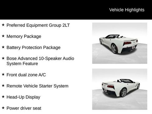 Used 2016 Chevrolet Corvette Stingray Convertible w/ 2LT Preferred Equipment Group RWD image 16