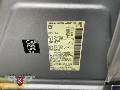 Used 2016 Nissan Murano Platinum w/ Platinum Technology Package image 28