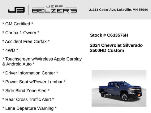 Certified 2024 Chevrolet Silverado 2500 Custom w/ Custom Value Package image 2