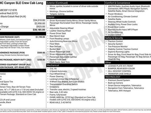 Used 2015 GMC Canyon SLE w/ All-Terrain Package image 11