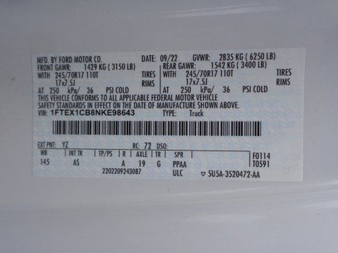 Used 2022 Ford F150 XL w/ Equipment Group 101A High RWD image 22