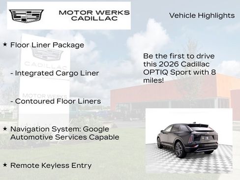 New 2026 Cadillac Optiq Sport 1 w/ LPO, Floor Liner Package AWD/4WD image 13