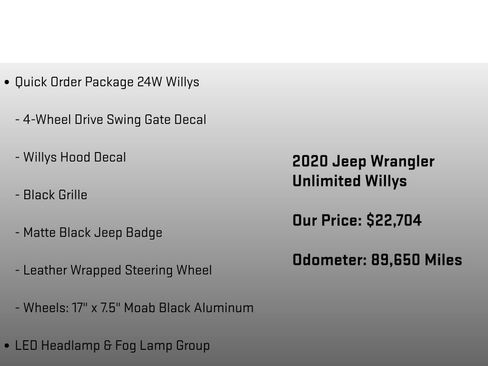 Used 2020 Jeep Wrangler Unlimited Sport AWD/4WD image 18