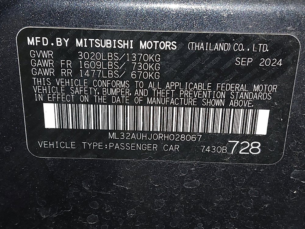 Used 2024 Mitsubishi Mirage ES FWD image 33