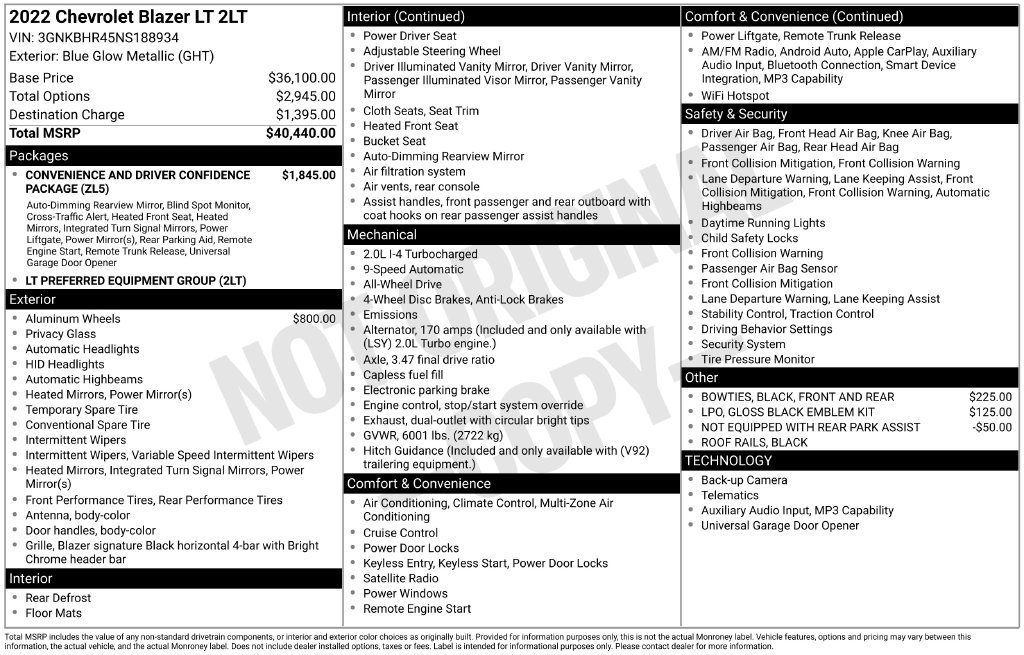 Certified 2022 Chevrolet Blazer LT AWD/4WD image 7
