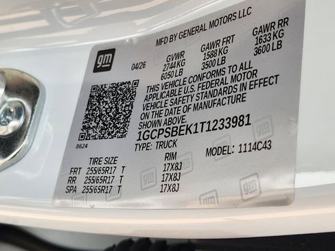 New 2026 Chevrolet Colorado W/T RWD image 22