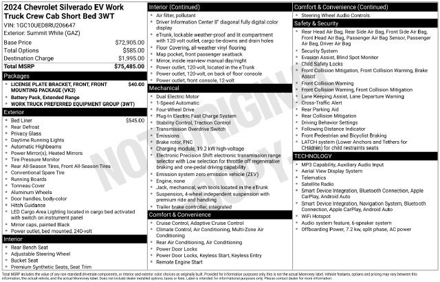 Used 2024 Chevrolet Silverado EV W/T AWD/4WD image 6