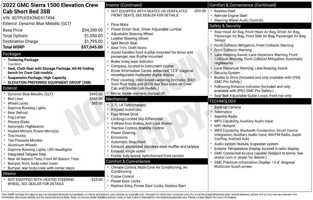 Certified 2022 GMC Sierra 1500 Elevation AWD/4WD image 2