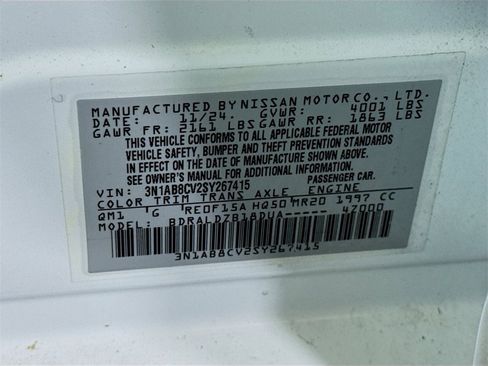 Certified 2025 Nissan Sentra SV w/ Lighting Package image 33