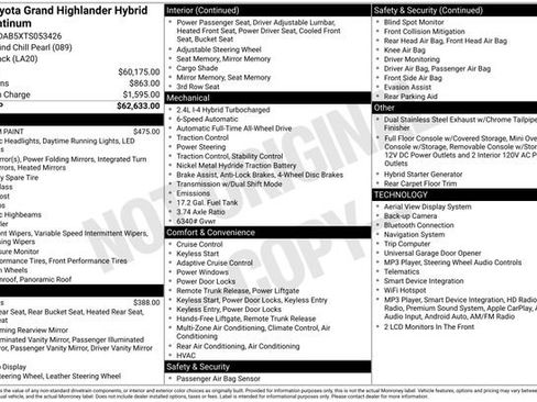 Used 2026 Toyota Grand Highlander AWD Hybrid image 37
