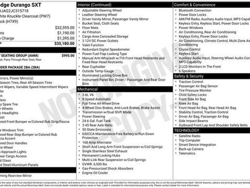 Used 2018 Dodge Durango SXT w/ 3rd Row Seating Group AWD/4WD image 2