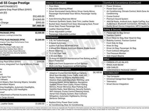 Used 2019 Audi S5 Prestige w/ S Sport Package AWD/4WD image 38