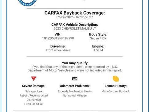 Used 2023 Chevrolet Malibu LT image 2