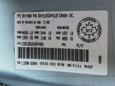 Used 2001 Chrysler Sebring Limited image 28