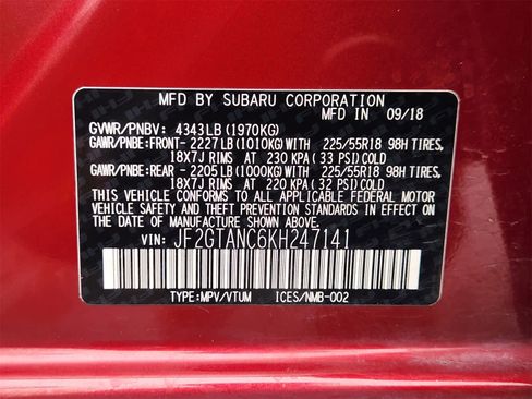 Used 2019 Subaru Crosstrek 2.0i Limited w/ Moonroof Package w/Navigation image 34