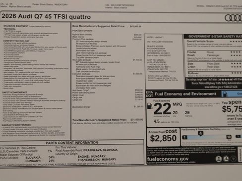 New 2026 Audi Q7 2.0T Premium Plus image 32
