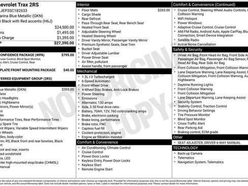 Certified 2025 Chevrolet Trax RS w/ Driver Confidence Package FWD image 2