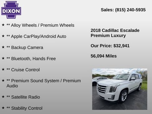 Used 2018 Cadillac Escalade Premium Luxury AWD/4WD image 4
