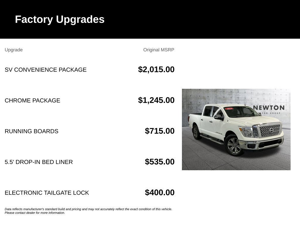 Used 2019 Nissan Titan SV w/ SV Convenience Package RWD image 8