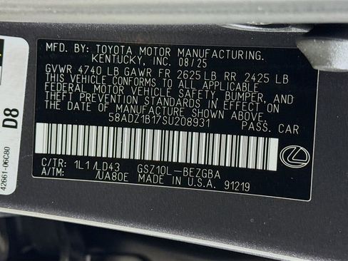 Certified 2025 Lexus ES 350 w/ Premium Package image 34