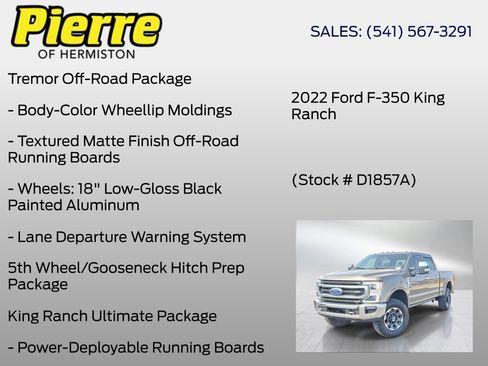 Used 2022 Ford F350 King Ranch w/ Tremor Off-Road Package AWD/4WD image 12