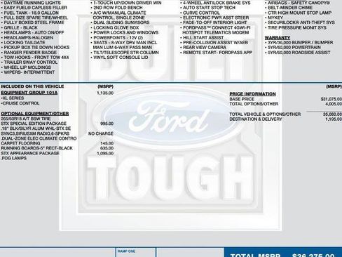 Certified 2021 Ford Ranger XL w/ Equipment Group 101A High image 2