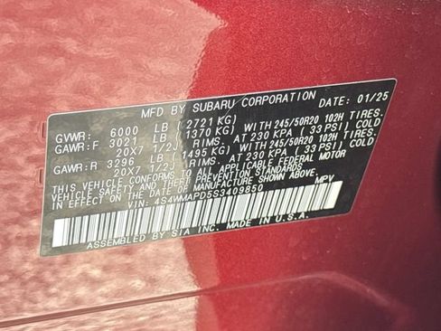 Used 2025 Subaru Ascent Limited w/ Popular Package #2 AWD/4WD image 42