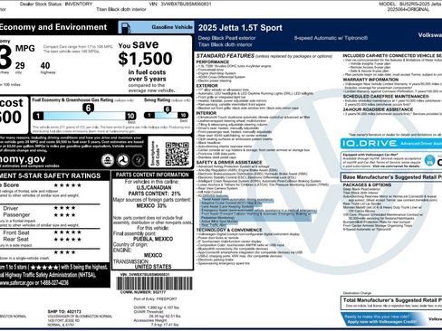 Used 2025 Volkswagen Jetta Sport image 6