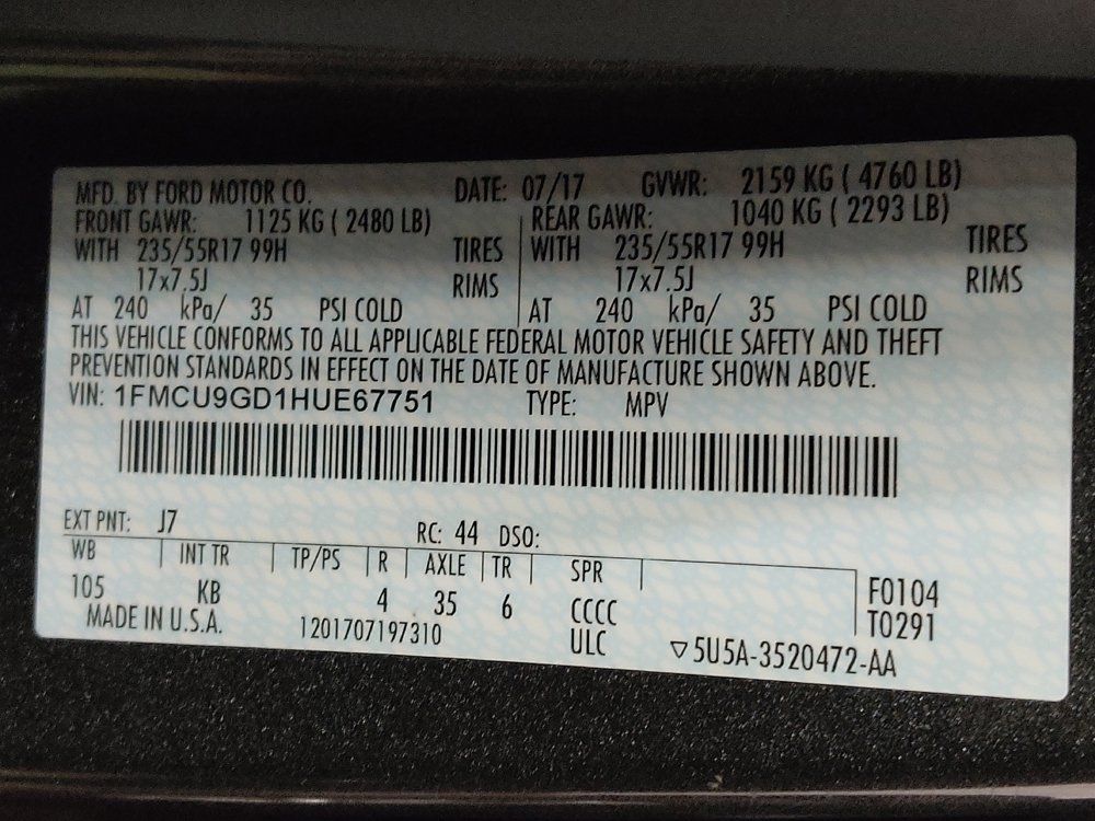Used 2017 Ford Escape SE AWD/4WD image 33