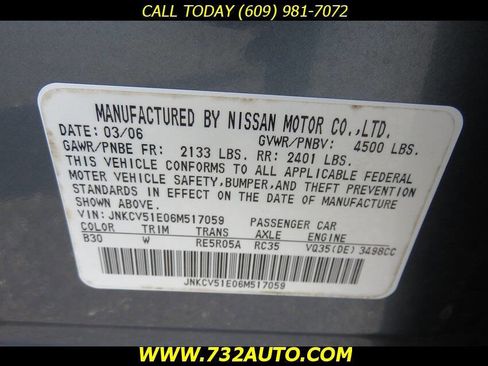 Used 2006 INFINITI G35 Sedan image 34