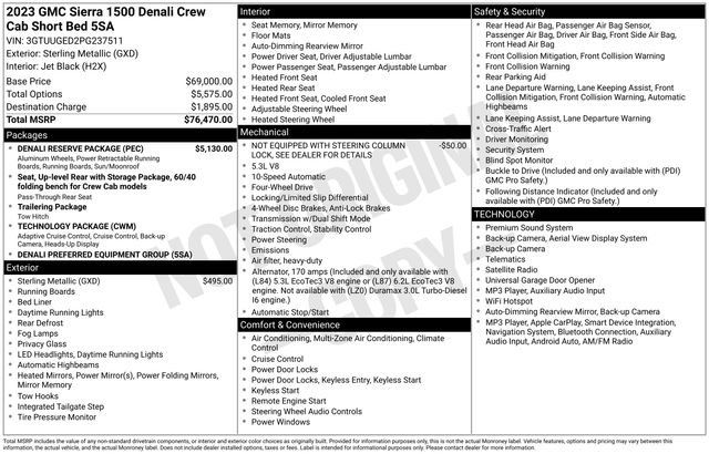 Used 2023 GMC Sierra 1500 Denali w/ Denali Reserve Package AWD/4WD image 26