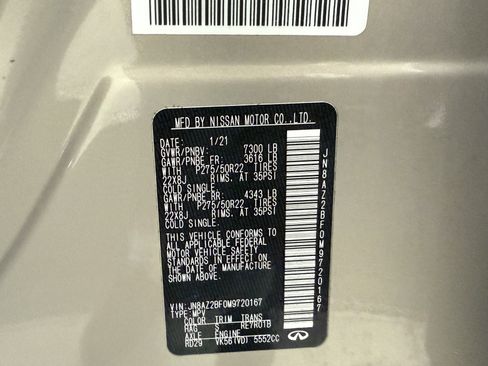 Used 2021 INFINITI QX80 Sensory w/ Cargo Package RWD image 29