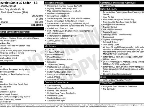 Used 2014 Chevrolet Sonic LS FWD image 3
