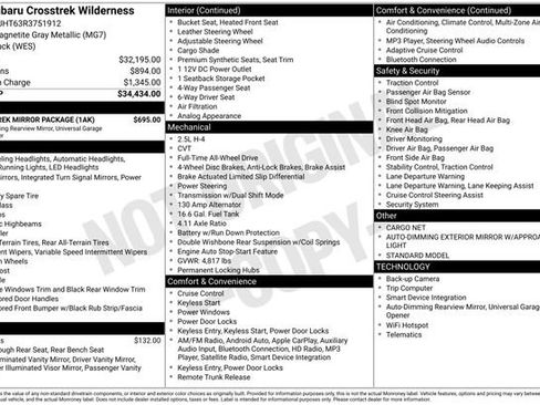 Used 2024 Subaru Crosstrek 2.5i Wilderness w/ Crosstrek Mirror Package image 32