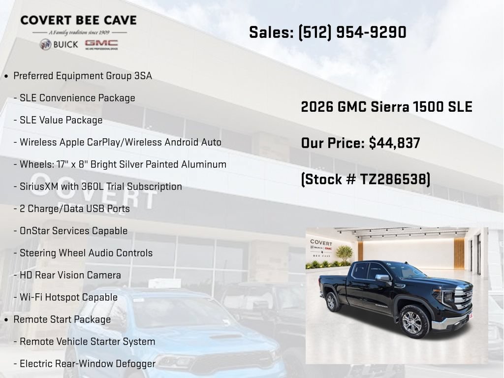 New 2026 GMC Sierra 1500 SLE w/ Preferred Package RWD image 14