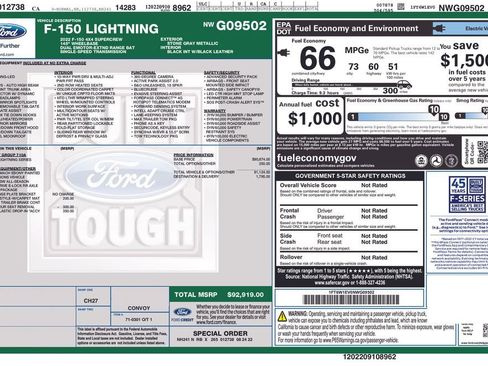 Certified 2022 Ford F150 Lightning Platinum image 2