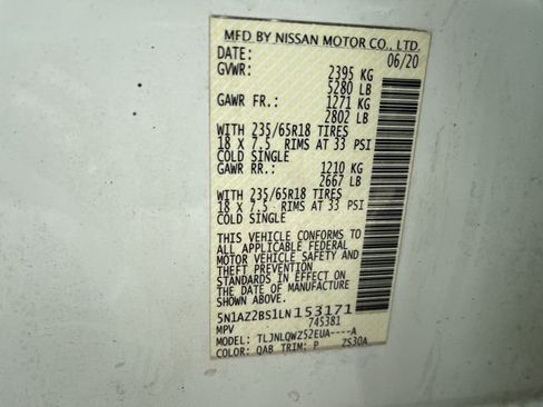 Used 2020 Nissan Murano SV w/ Cargo Package image 33