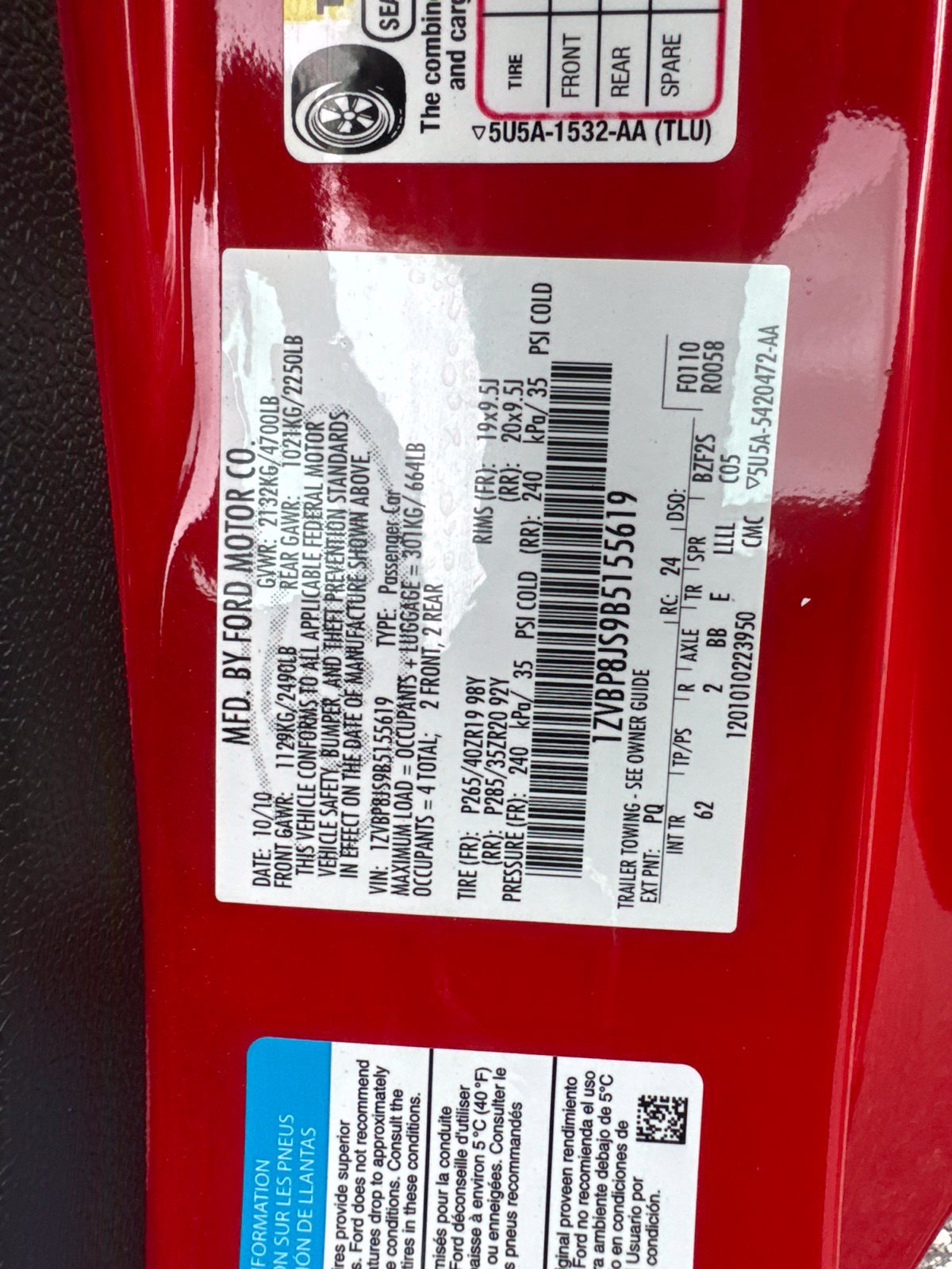 Used 2011 Ford Mustang Shelby GT500 w/ SVT Performance Pkg RWD image 12