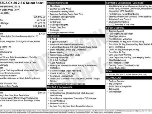Certified 2024 MAZDA CX-30 AWD 2.5 S w/ Select Sport Pkg image 36