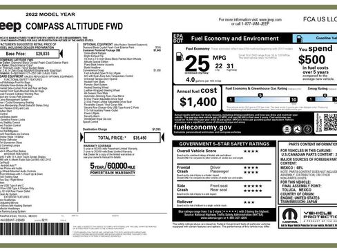 Certified 2022 Jeep Compass Latitude w/ Convenience Group FWD image 4