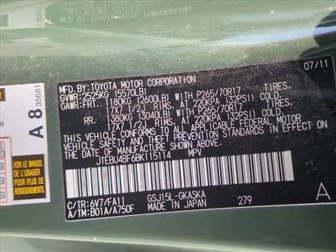 Used 2011 Toyota FJ Cruiser 4WD w/ Trail Teams Special Edition image 15