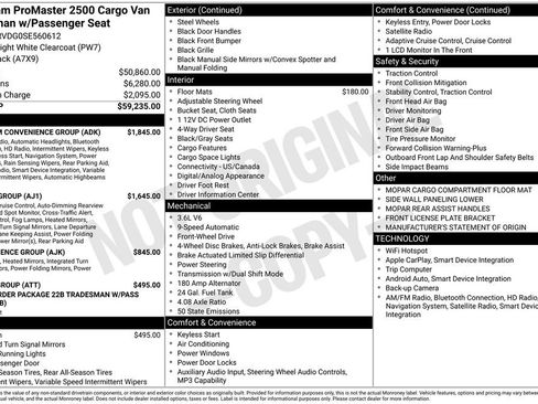 New 2025 RAM ProMaster 2500 w/ Premium Convenience Group image 6