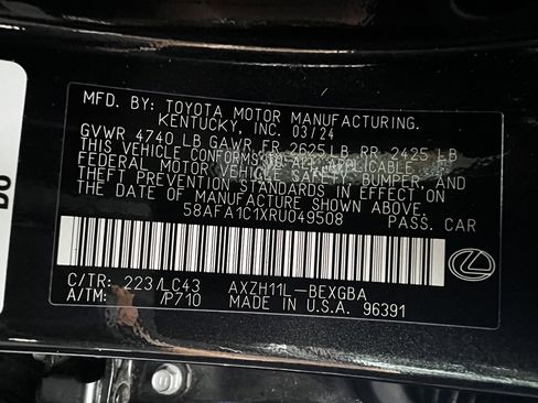 Certified 2024 Lexus ES 300h Ultra Luxury image 51