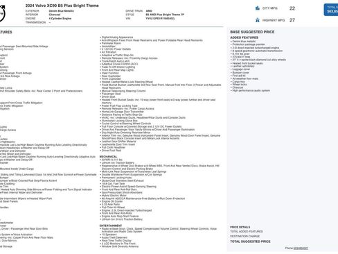 Used 2024 Volvo XC90 B5 Plus w/ Protection Package Premier image 5