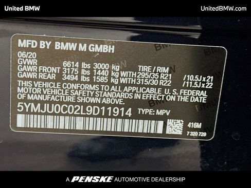 Used 2020 BMW X5 M Competition w/ Executive Package image 15