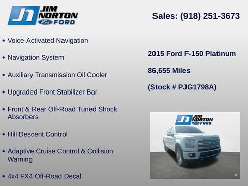 Used 2015 Ford F150 Platinum w/ Equipment Group 701A Luxury AWD/4WD image 15